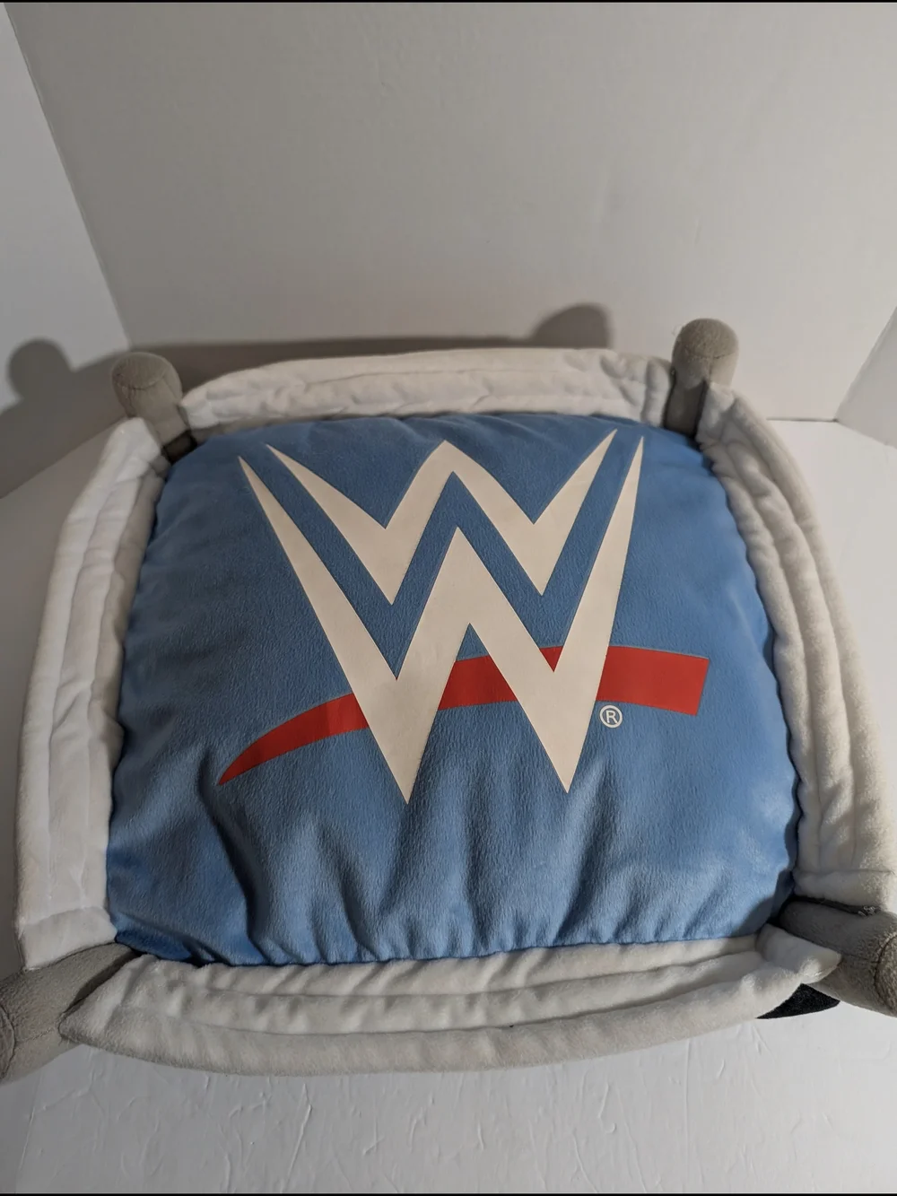 WWE Plush Chair Cushion - Blue with White Logo